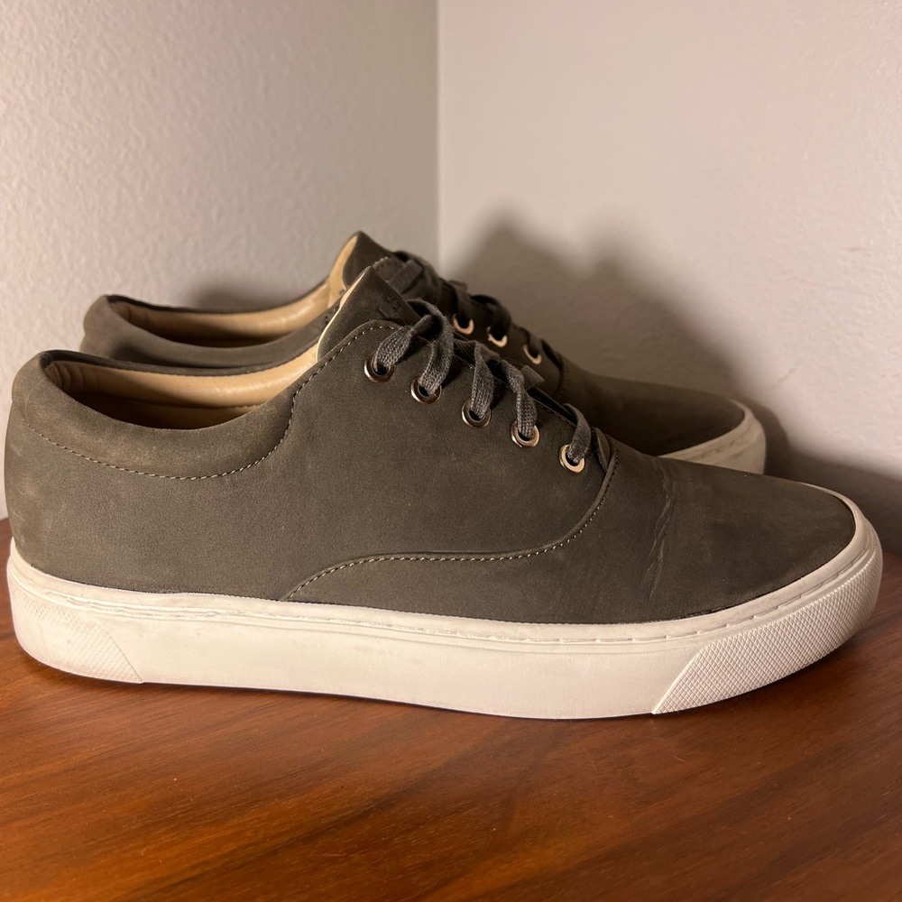 Nisolo Elayna Everyday Sneaker Moss Green Leather Size 8.5 - Picture 2 of 13